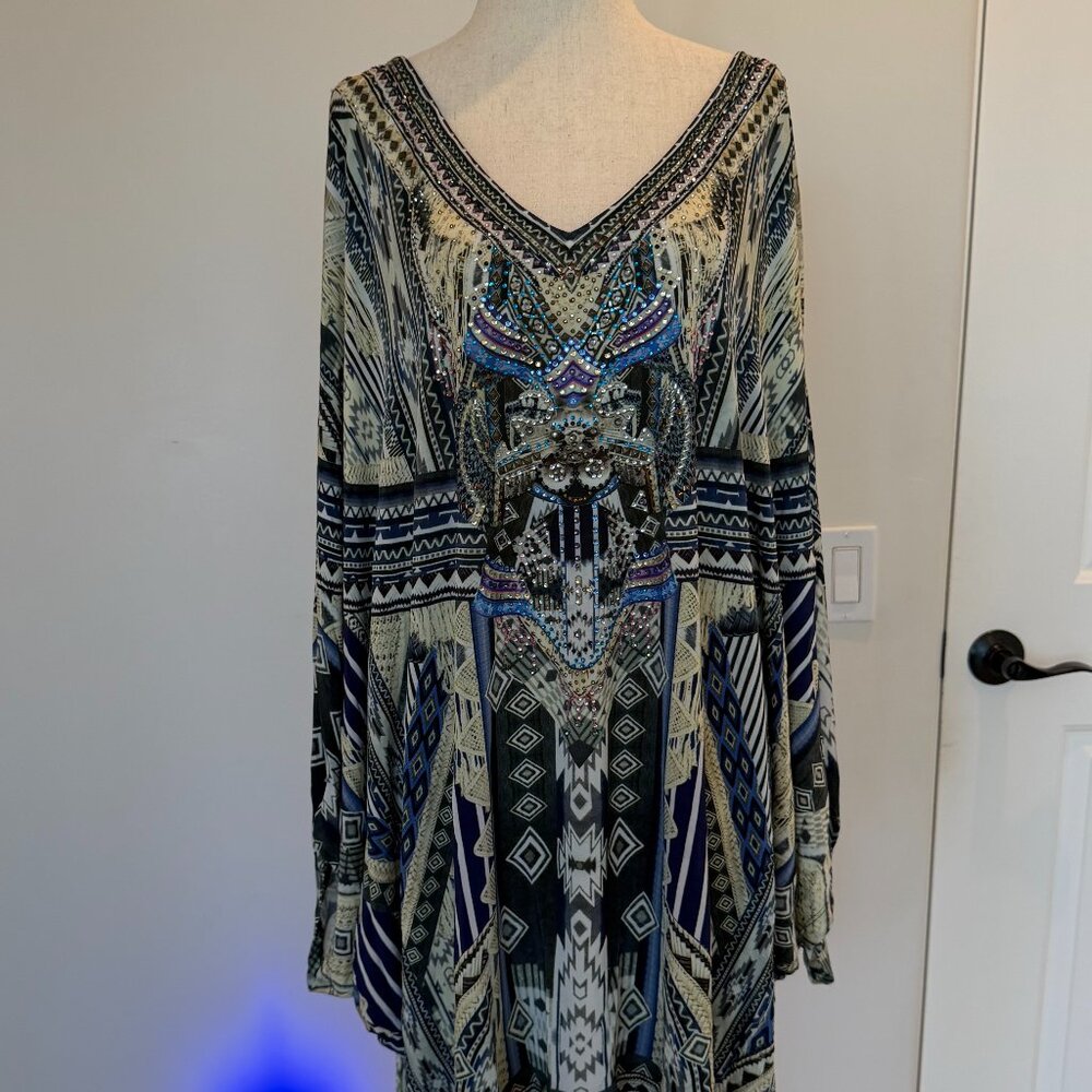 CAMILLA Short Kaftan - OS | Limited Edition Print w/Crystals